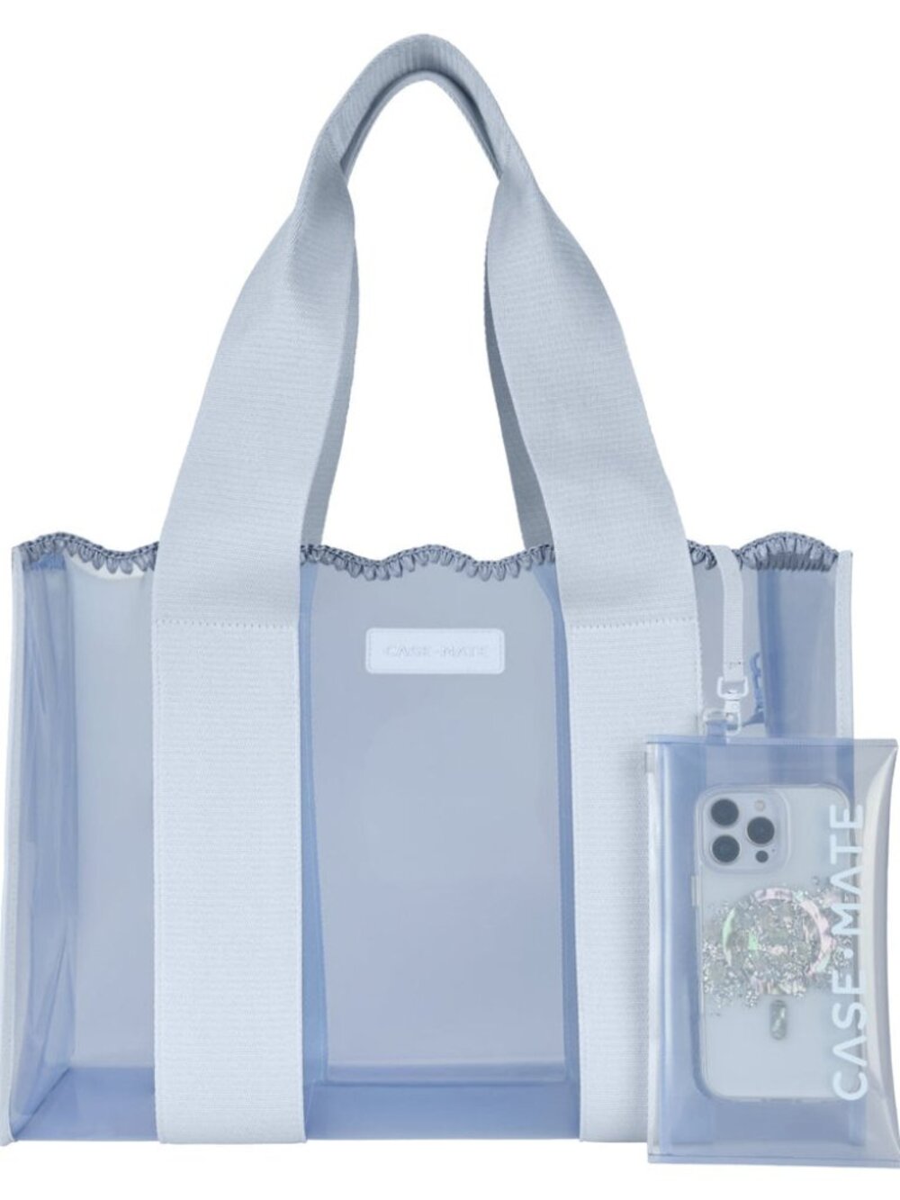 Case-Mate Jelly Tote Carolina Blue Clear Beach Pool Cruise Travel Carryall NWT